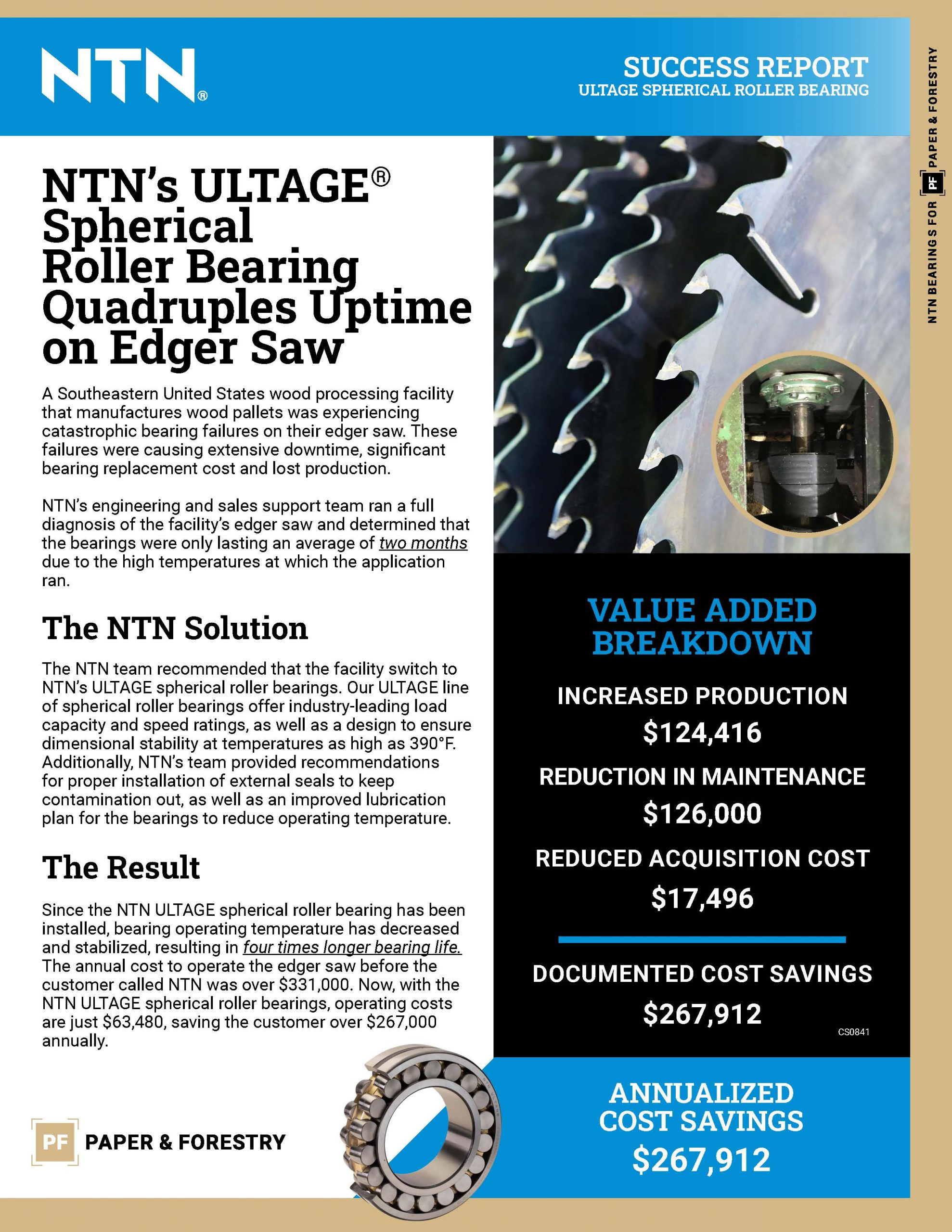 NTN Paer and Forestry Success Report first page image