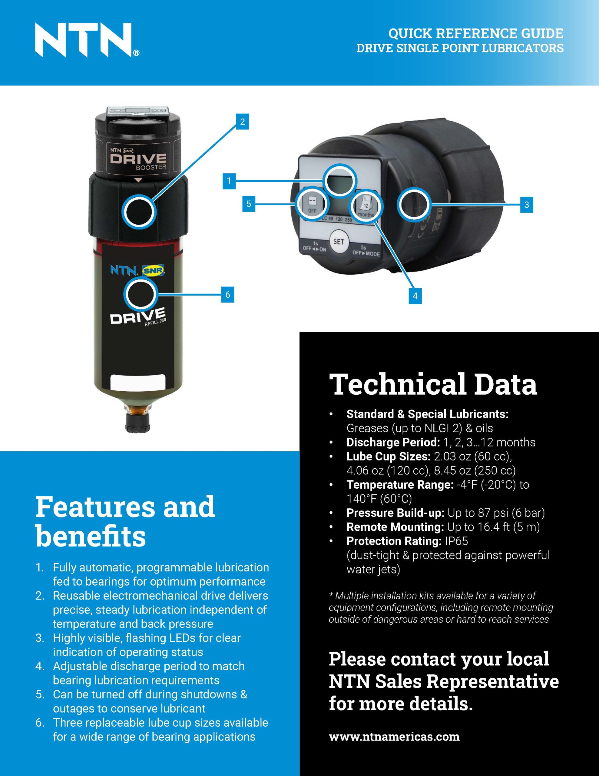 NTN Drive Single Point Lubricators
