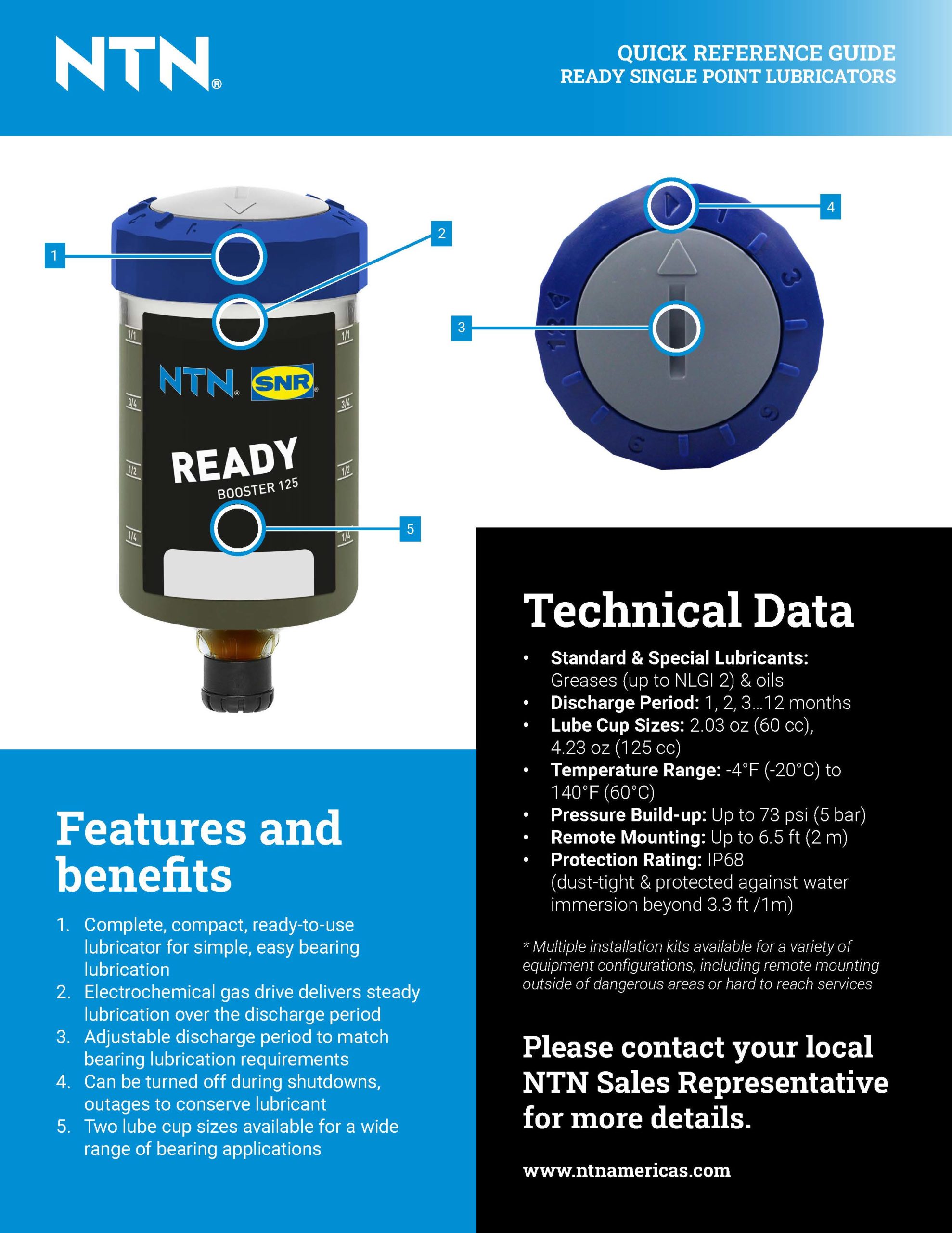 NTN Ready Single Point Lubricators